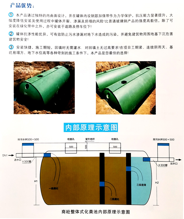 毛阳镇玻璃钢化粪池